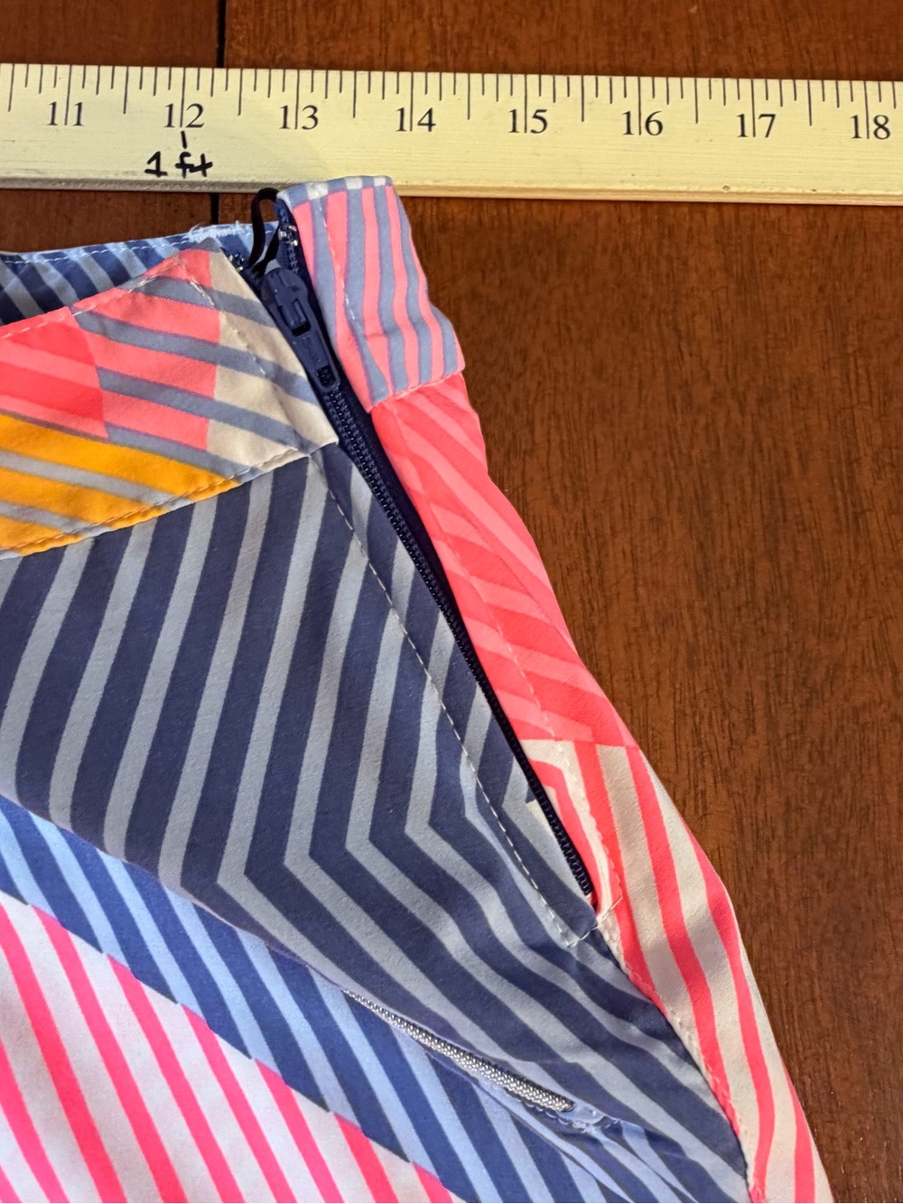 Jamie Sadock Galleria Geometric Stripe Skirt Besos Pink GEO Print Golf Tennis - Picture 7 of 9